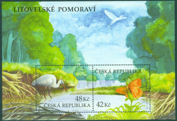 Tjeckien - M 1268-1269 (BL 110) Litovelské Pomoraví skyddat landskapsområde, block kpl **