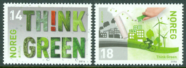 Norge - F 1934-1935 Europa 2016 - Think green, 2 kpl **