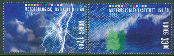Norge - F 1938-1939 Meteorologiska Institutet 150 år, 2 kpl **