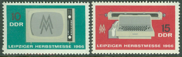 DDR - M 1204-1205 Leipzigs höstmässa 1966, 2 kpl **