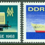 DDR – M 1349-1350 Leipzigs vårmässa 1968, 2 kpl **