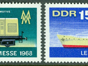 DDR – M 1349-1350 Leipzigs vårmässa 1968, 2 kpl **