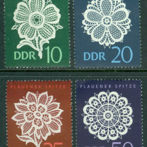 DDR – M 1185-1188 Spetsar från Plauen (I), 4 kpl **