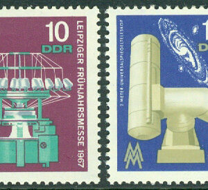 DDR – M 1254-1255 Leipzigs vårmässa 1967, 2 kpl **
