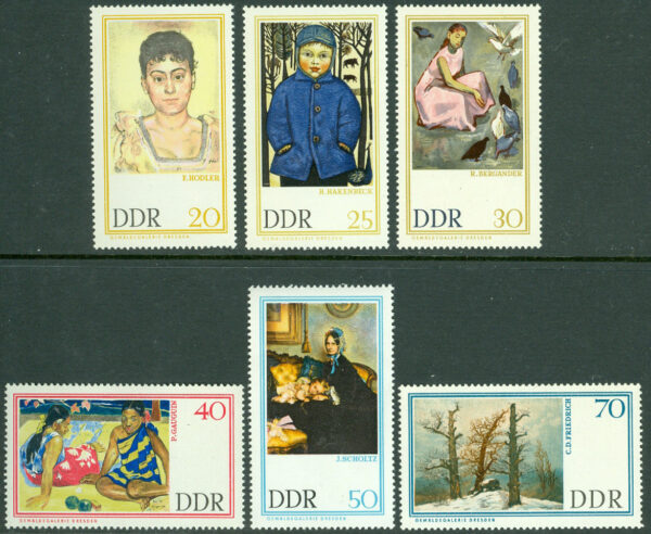 DDR - M 1262-1267 Kont från statliga galleriet "Galleri Nya Mästare", Dresden. 6 kpl **