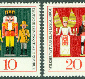 DDR – M 1333-1334 Folkkonst från Erzgebirge, 2 kpl **