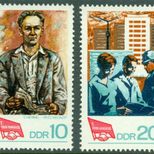 DDR – M 1363-1364 Fria tyska fackförbundets kongress, 2 kpl **