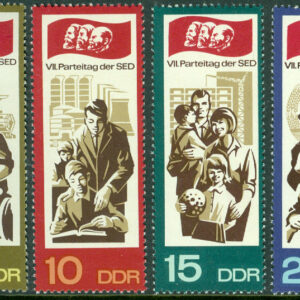 DDR – M 1268-1271 Partikonferens för Tysklands socialistiska enhetsparti (SED) (II), 4 kpl **