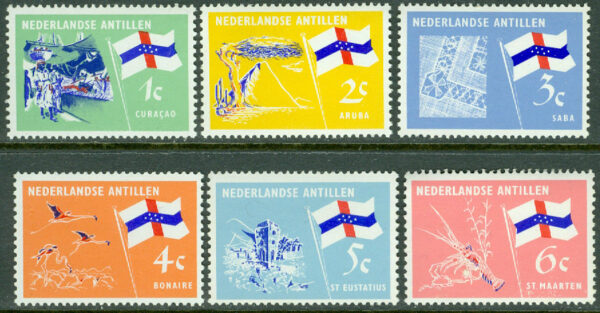 Nederländska Antillerna - M  152-157 Inhemsk natur och kultur, 6 kpl **