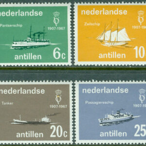 Nederländska Antillerna – M  174-177 Kungliga föreningen ”Vår flotta” 60 år, 4 kpl **