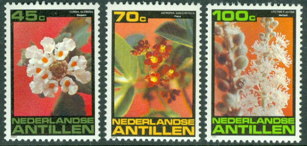 Nederländska Antillerna - M  457-459 Flora, 3 kpl **