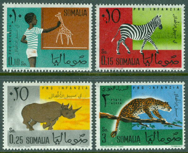 Somalia - M   12-15 För barnen, däggdjur, 4 kpl **