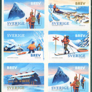 Häfte Till fjälls  (10 märken Sverige brev)
