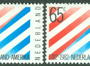 Nederländerna – M 1207-1208 Diplomatiska förbindelser mellan Nederländerna och USA, 2 kpl **