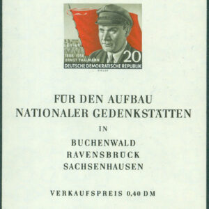 DDR – M  540B (BL 14) Ernst Thälmann 70 år, block **