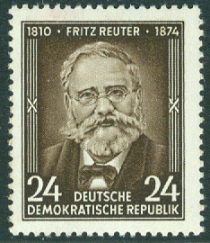 DDR – M  430 Fritz Reuter, (1810-1874), lågtysk dialektförfattare, 1 kpl **