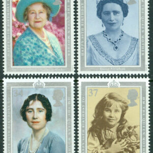 England – M 1275-1278 Drottningmodern Elisabeths 90-årsdag, 4 kpl **