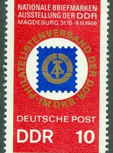 DDR – M 1477 Nationell frimärksutställning i Magdeburg 20 år, 1 kpl **