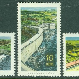 DDR – M 1400-1401, 1403 Dammar byggda efter 1945, 3 ol **