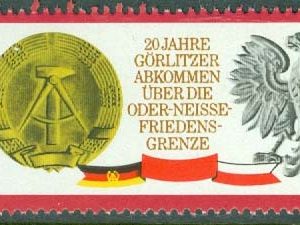 DDR – M 1591 Görlitzavtalet om gränsen mellan Oder och Neisse 20 år, 1 kpl **