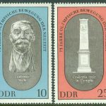DDR – M 1489-1490 De moderna Olympiska Spelen 75 år, 2 kpl **