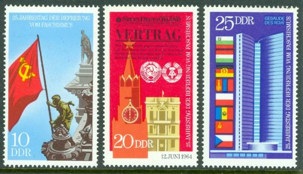 DDR - M 1569-1571 25-årsdagen av befrielsen från faschismen, 3 kpl **