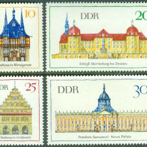 DDR – M 1379-1382 Viktiga byggnader (II), 4 kpl **