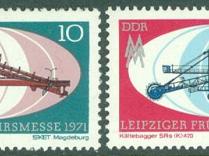 DDR – M 1653-1654 gs höstmässa 1971, 2 kpl **