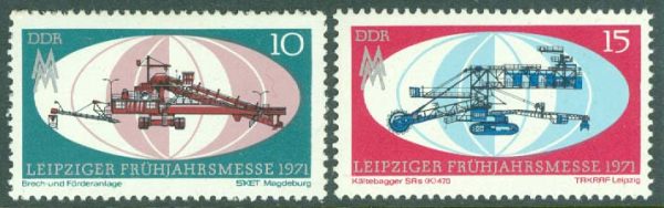 DDR - M 1653-1654 gs höstmässa 1971, 2 kpl **