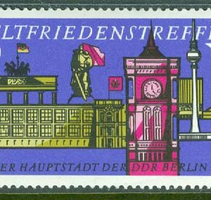 DDR – M 1478-1480 Världsfredsmöte i Berlin, 3-strip kpl **