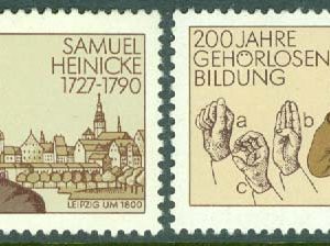 DDR – M 2314-2315 Första statliga läroanstalten för döva 200 år, 2 kpl **
