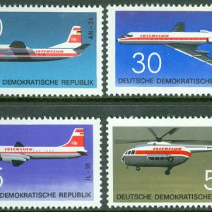 DDR – M 1524-1527 Flygplan, 4 kpl ** vht