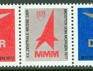 DDR – M 2268-2269 Centrala mässan Morgondagens mästare, 3-strip kpl **