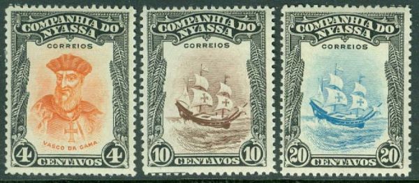 Nyassa - M  101, 106, 108 Vasco da Gama och flaggskeppet "San Gabriel", 3 ol **