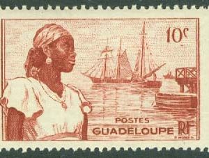 Guadeloupe – M  214 Kvinna vid hamnen i Basse Terre, 10 C **