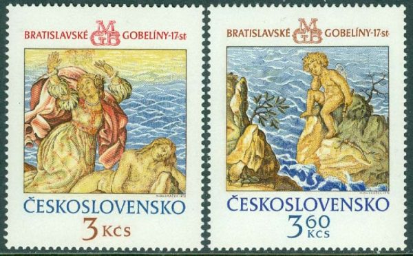 Tjeckoslovakien - M 2319-2320 Gobelänger från Bratislava (III), 2 kpl **