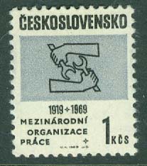 Tjeckoslovakien – M 1853 ILO 50 år, 1 kpl **