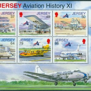 Jersey – M 1622-1627 Luftfartshistoria; Flyg på Jersey 75 år, 6 kpl i häftesblock **