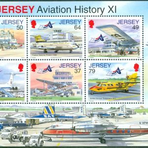 Jersey – M 1622-1627 Luftfartshistoria; Flyg på Jersey 75 år, 6 kpl i häftesblock **