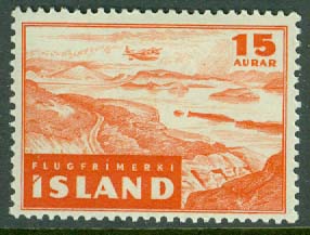 Island – F  274 Luftpost, 10 öre *