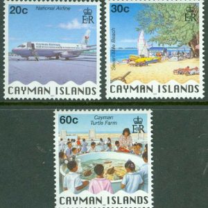 Cayman Islands – M  757 III-761 III Nationella symboler, bl.a. Cayman Airways, 3 kpl **