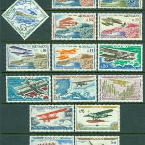Monaco – M  756-763, 765-771 50-årsdagen av första flygrallyt till Monte Carlo, 15 ol **