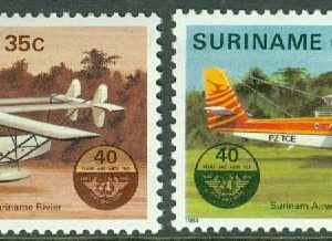 Surinam – M 1080-1081 International Civil Aviation Organization (ICAO) 40 år, 2 kpl **
