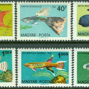 Ungern – M 1820-1829A Akvariefiskar, 10 kpl **