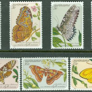 Surinam – M 1040-1049, 1051 Fjärilar, 11 ol **