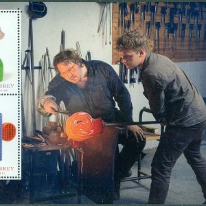 Glasstudio – Souvenirark (2 märken Sverige brev)