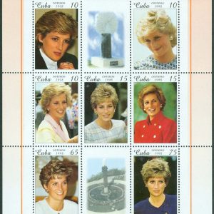 Kuba – M 4126-4132 Prinsessan Diana, miniark **