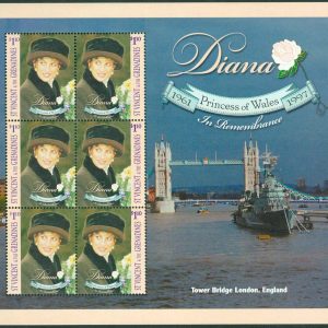 St. Vincent – M 4461 Prinsessan Diana in memoriam, miniark kpl **
