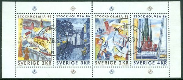F 1353-1356 Stockholmia 86 III. Prakt ALVESTA 21.10.85 (G/Sm) sep.