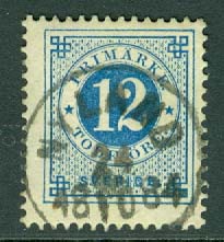 F   32 Ringtyp t. 13, 12 öre. NYLAND 24.10 1884  (Y/Å)